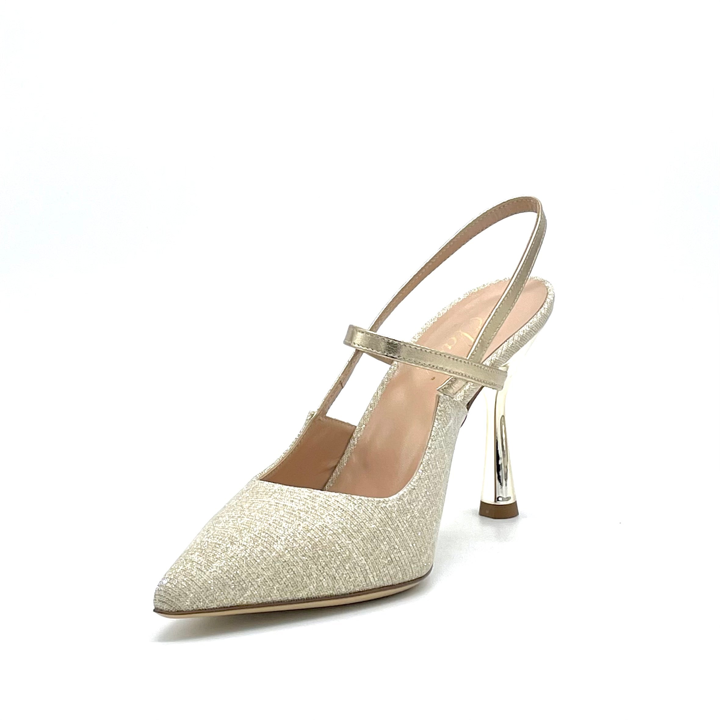 Elata 12139_1 slingback doré talon 9,5 cm