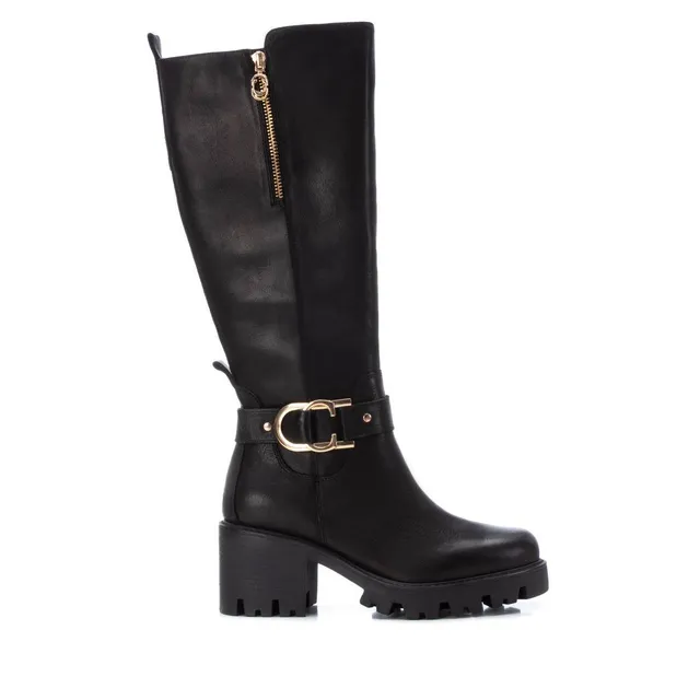 Carmela 16107701 bottes femme noir cuir talon 7 cm