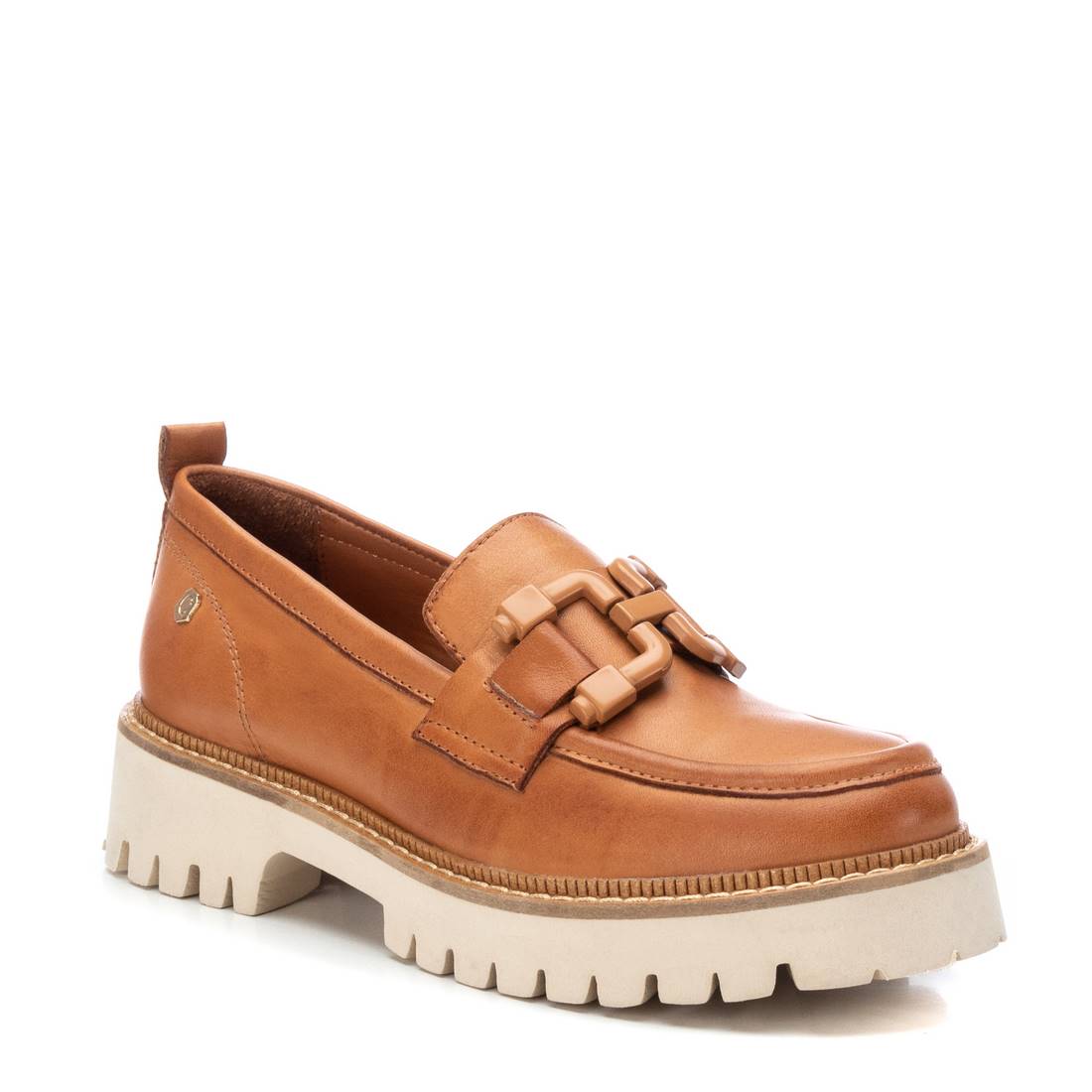 Carmela 16131002 mocassin cuir marron cranté