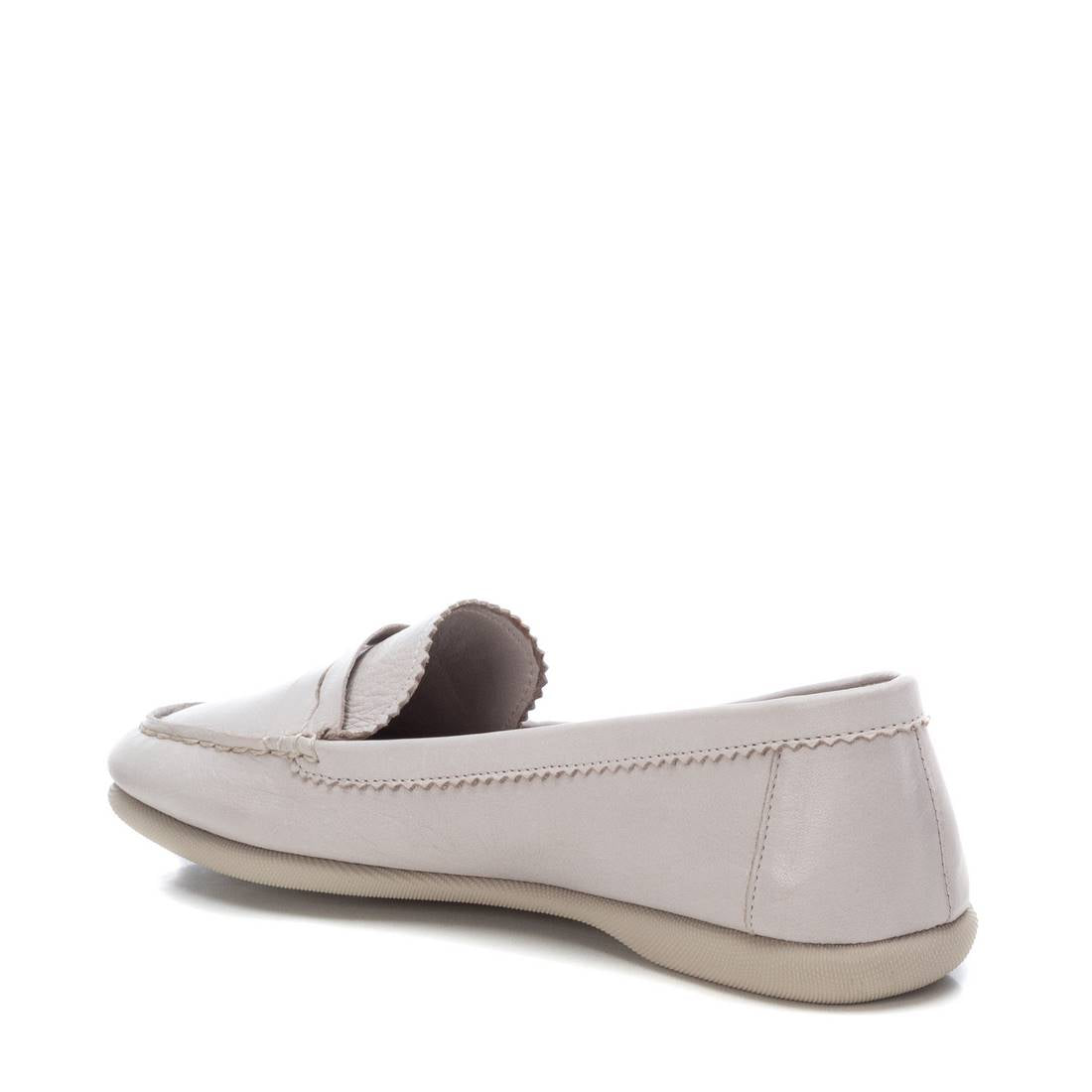 Carmela 16061101 mocassin cuir blanc plat