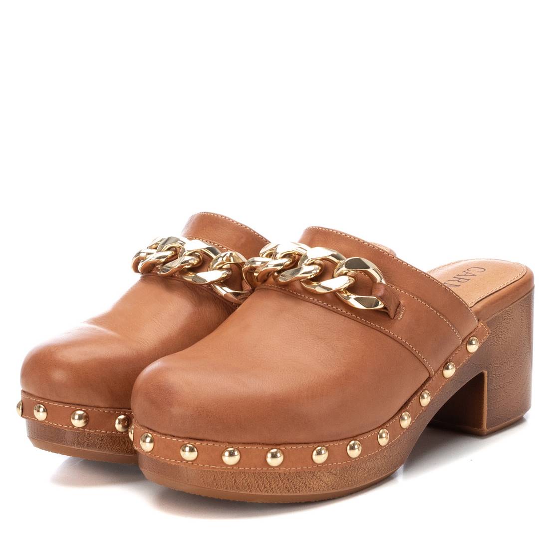 Carmela 16062701 sabot femme marron cuir talon 7 cm