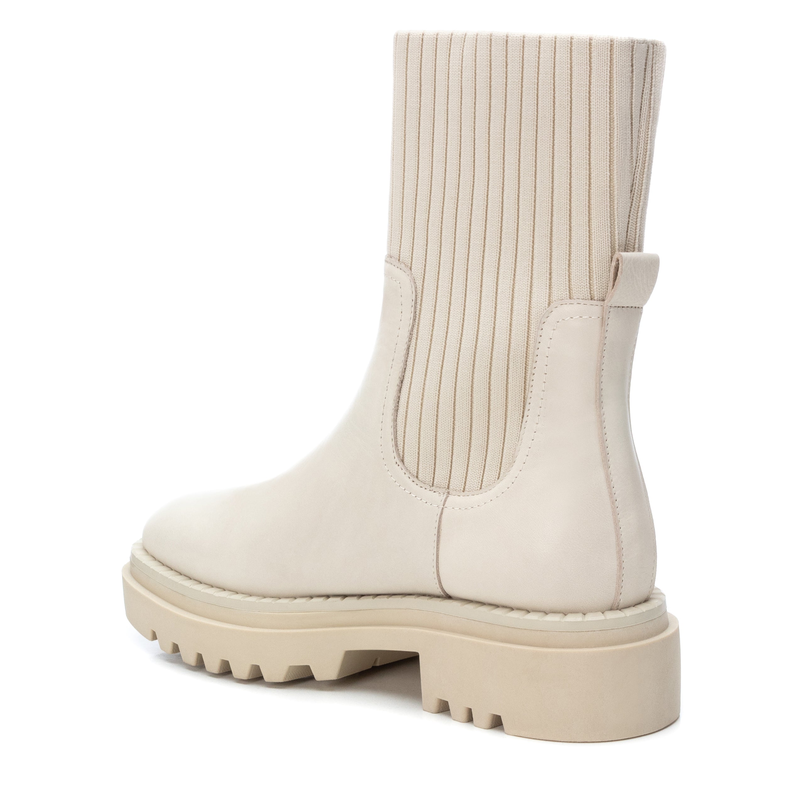 Carmela 16018502 bottine cuir blanc chelsea plate