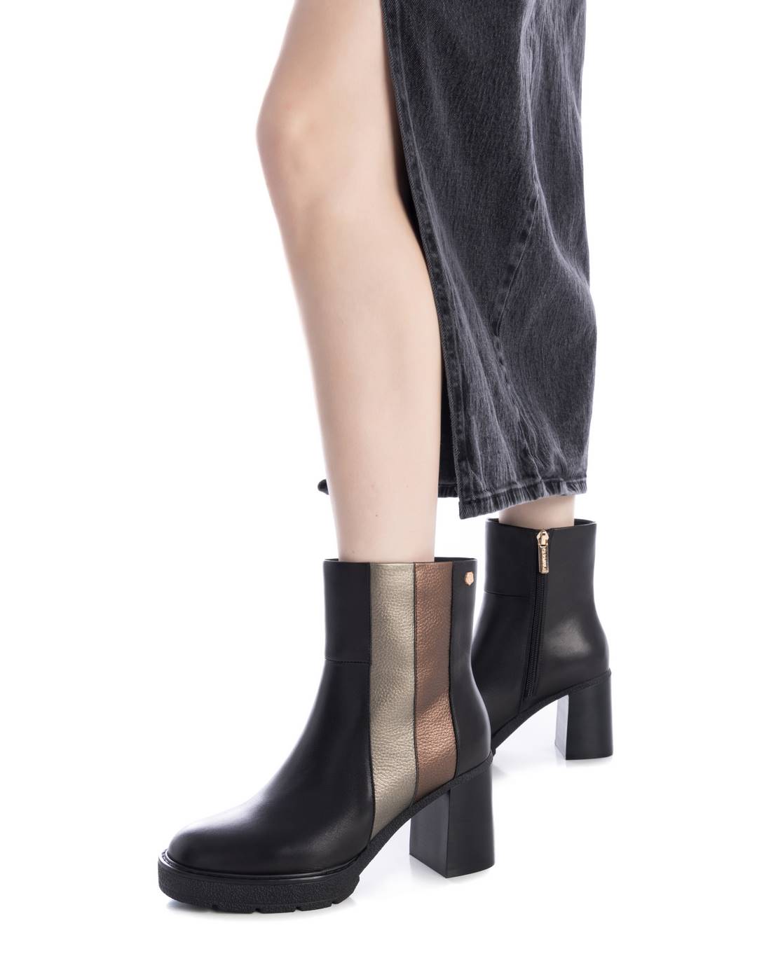 Carmela 16186401 bottine noire cuir talon 7 cm