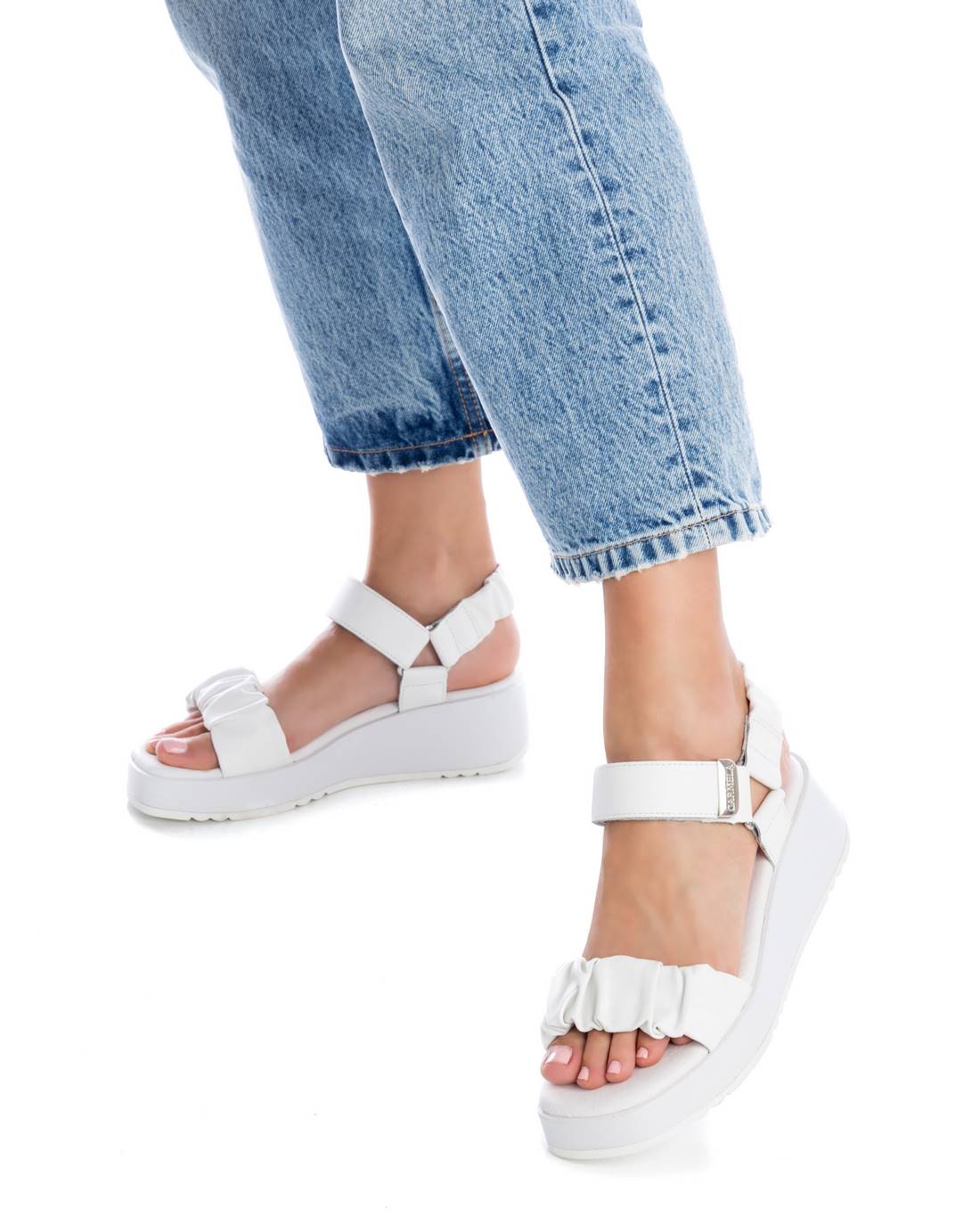 Carmela 16081111 sandales cuir blanc scratch