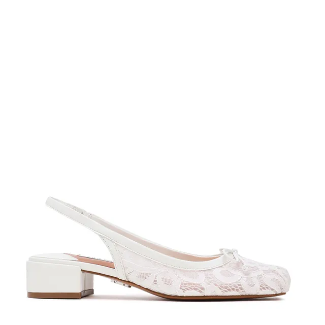 Steve Madden Loved-Lace ballerine ivoire maille