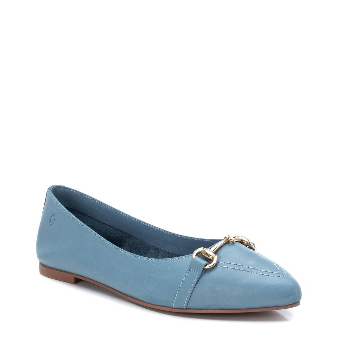 Carmela 16055208 ballerine cuir bleu plat