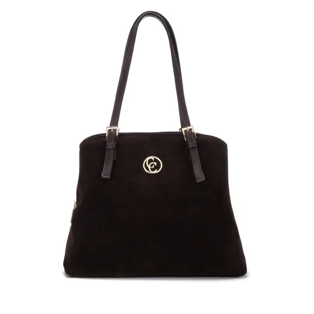 Carmela 18623201 sac épaule marron cuir suède