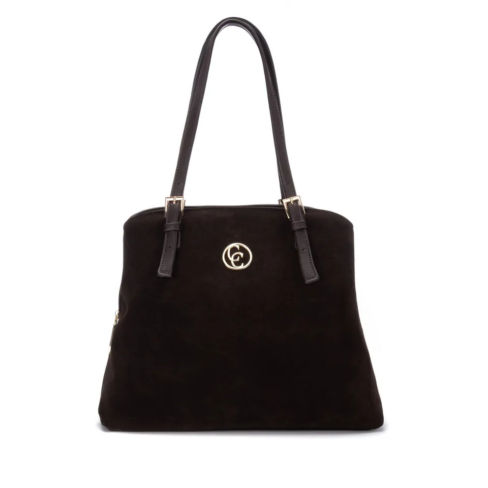 Carmela 18623201 sac épaule marron cuir suède