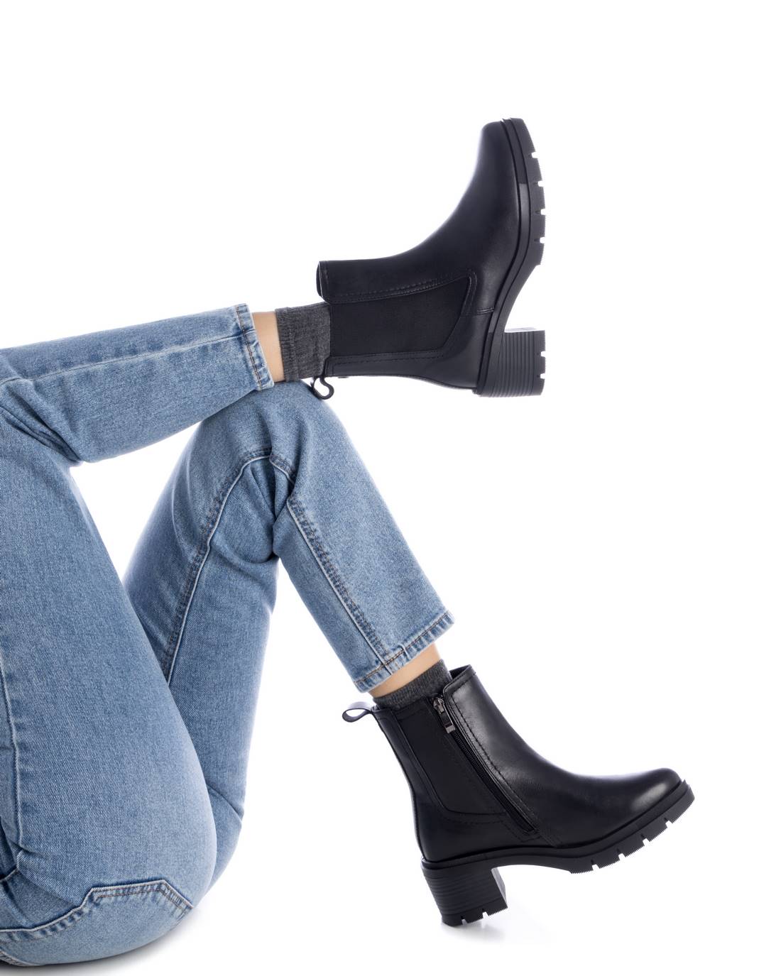 Carmela 16197502 bottines cuir noir talon 7 cm