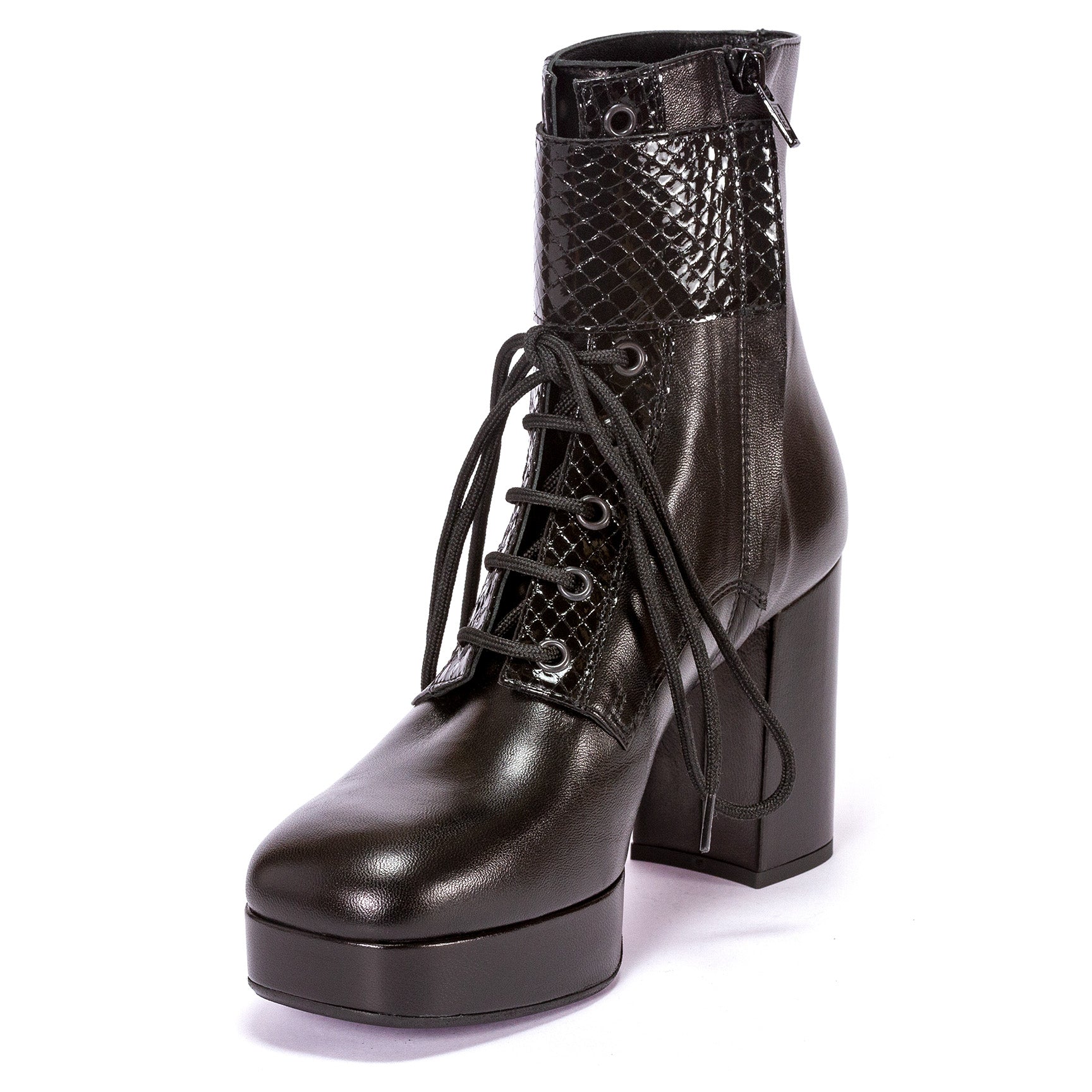 Elata 90920 bottes biker cuir noir pointure 37