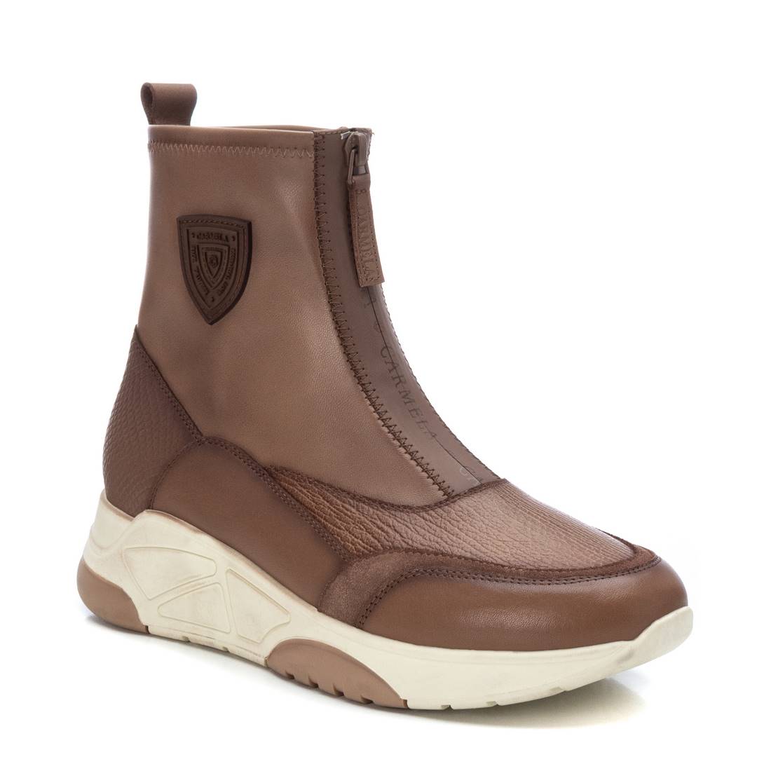 Carmela 16098603 bottines cuir marron zip