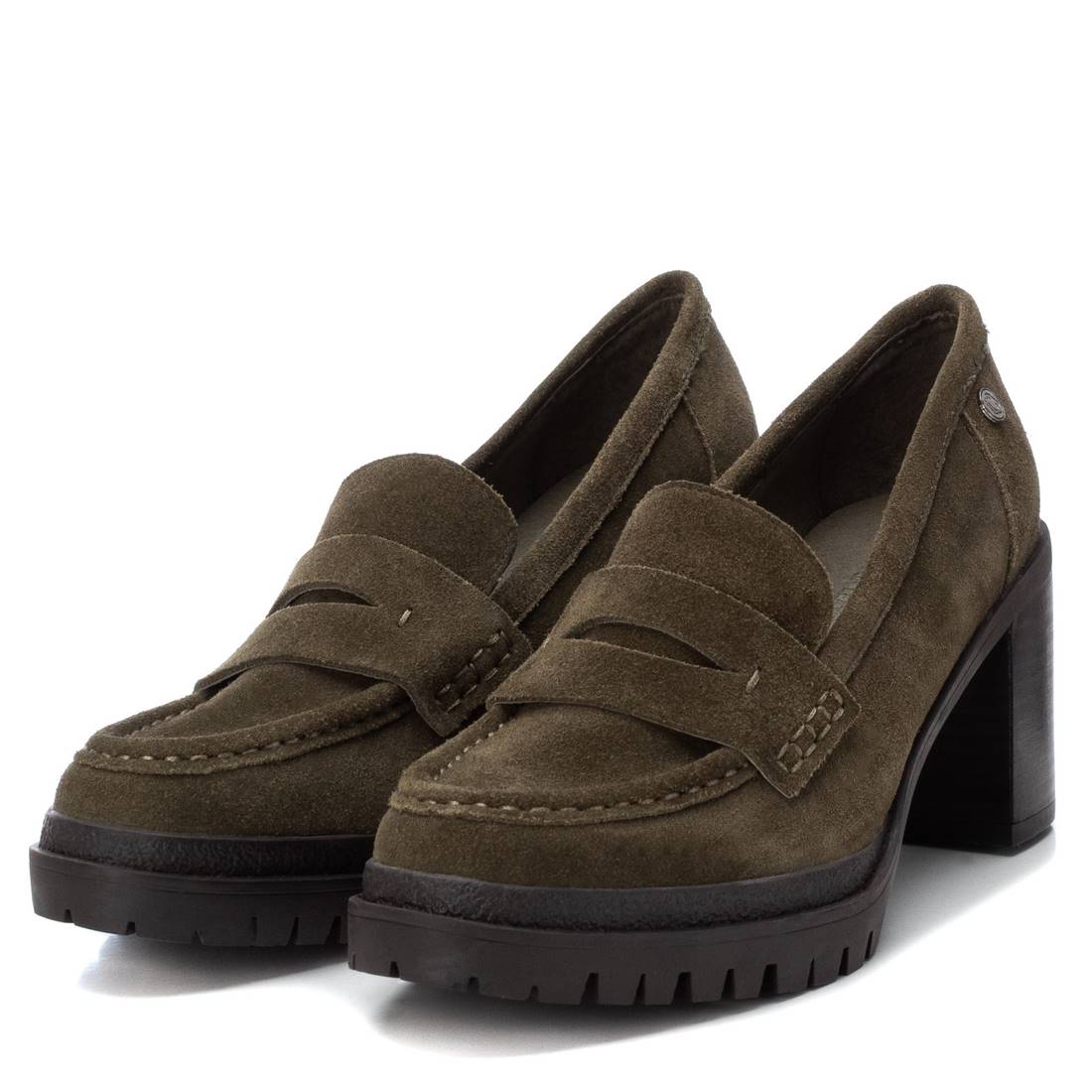Carmela 16037104 mocassins daim vert talon 8 cm