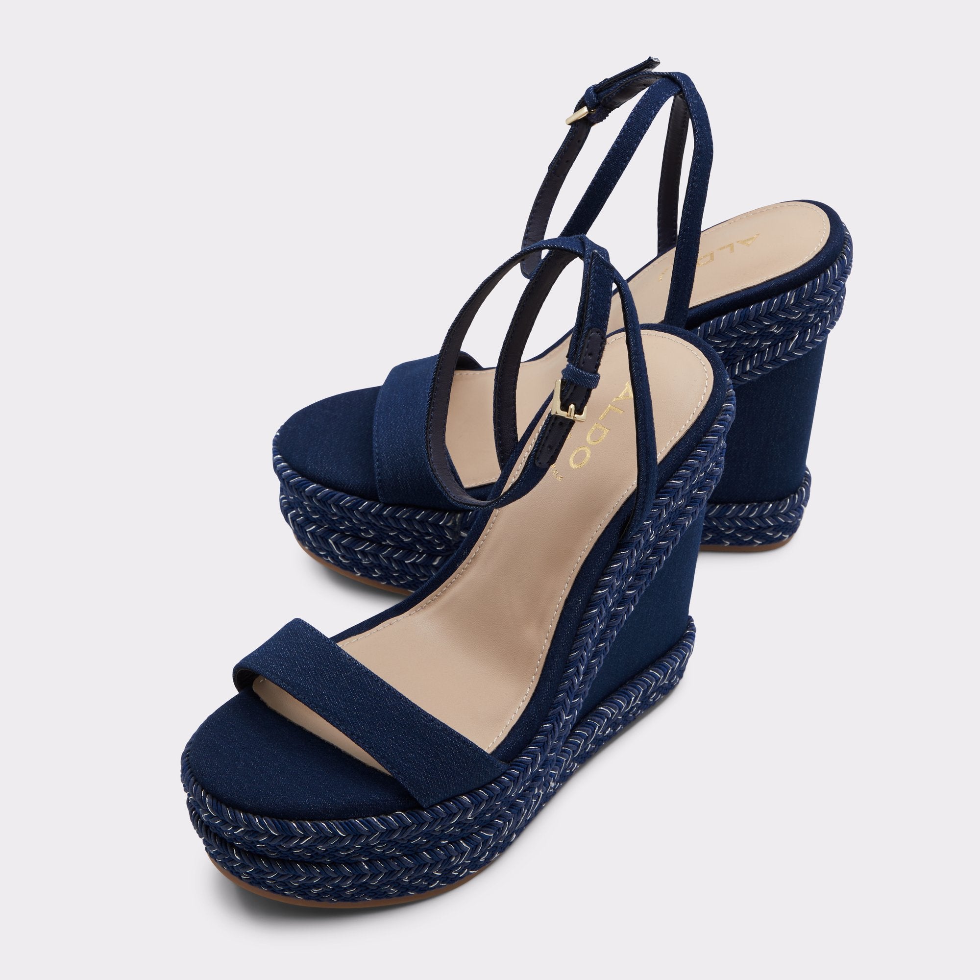ALDO Marysol sandales compensées toile denim