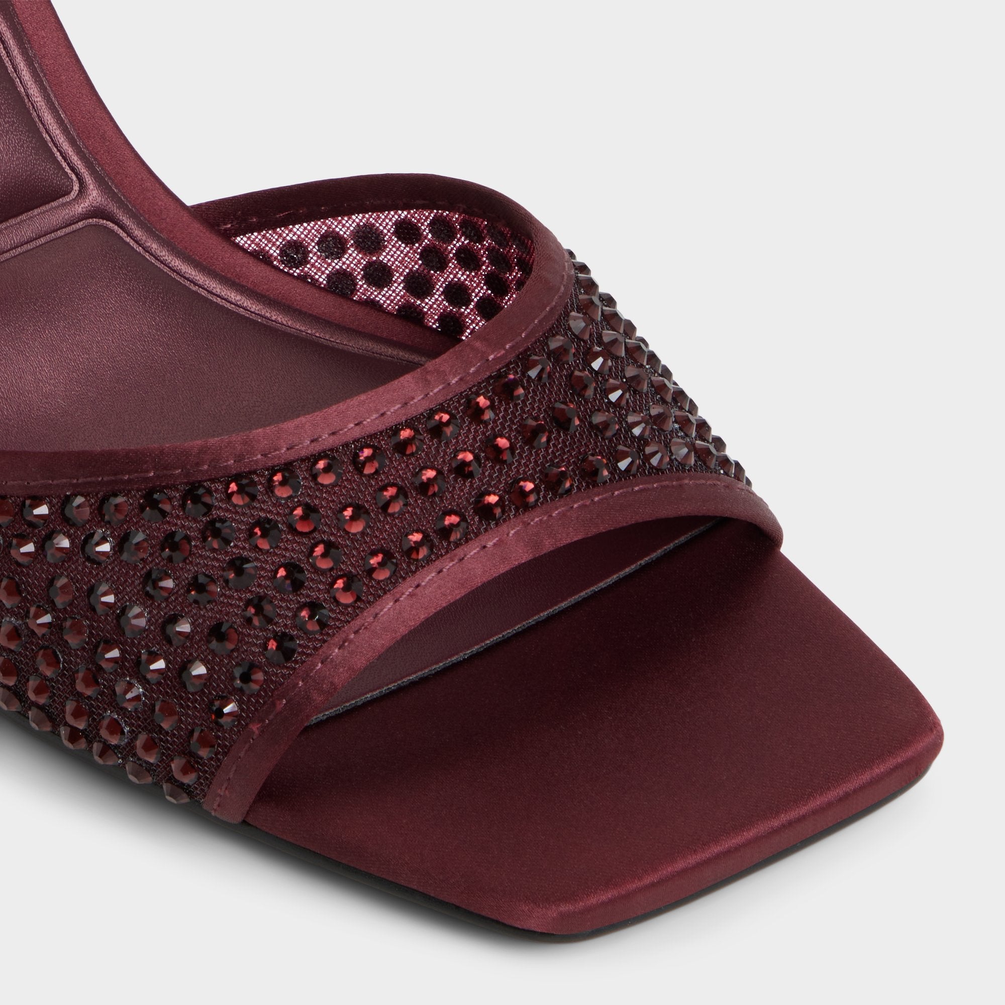 ALDO Agatha mules cuir bordeaux cloutées