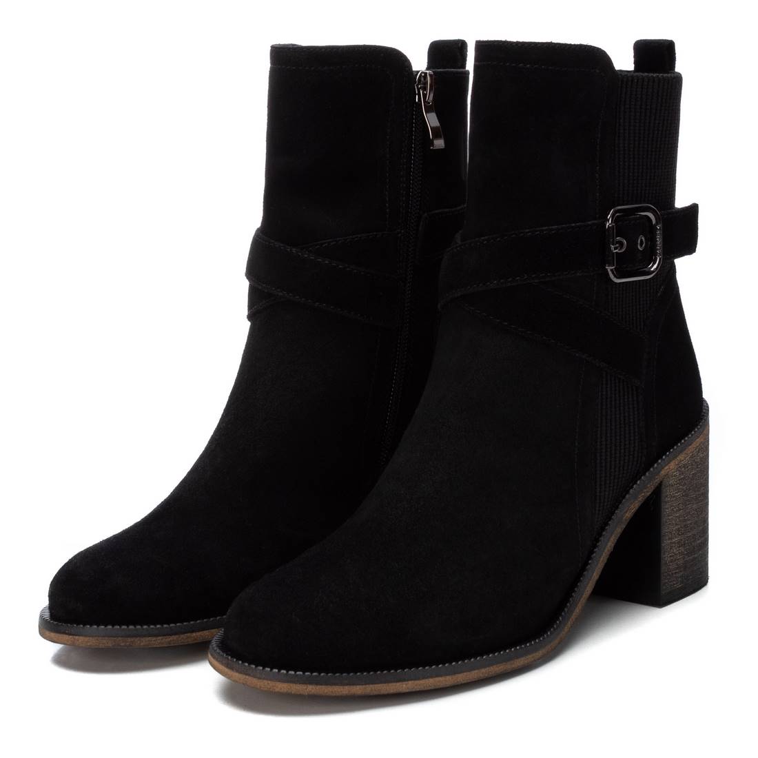 Carmela 16196902 bottine cuir noir talon 8 cm