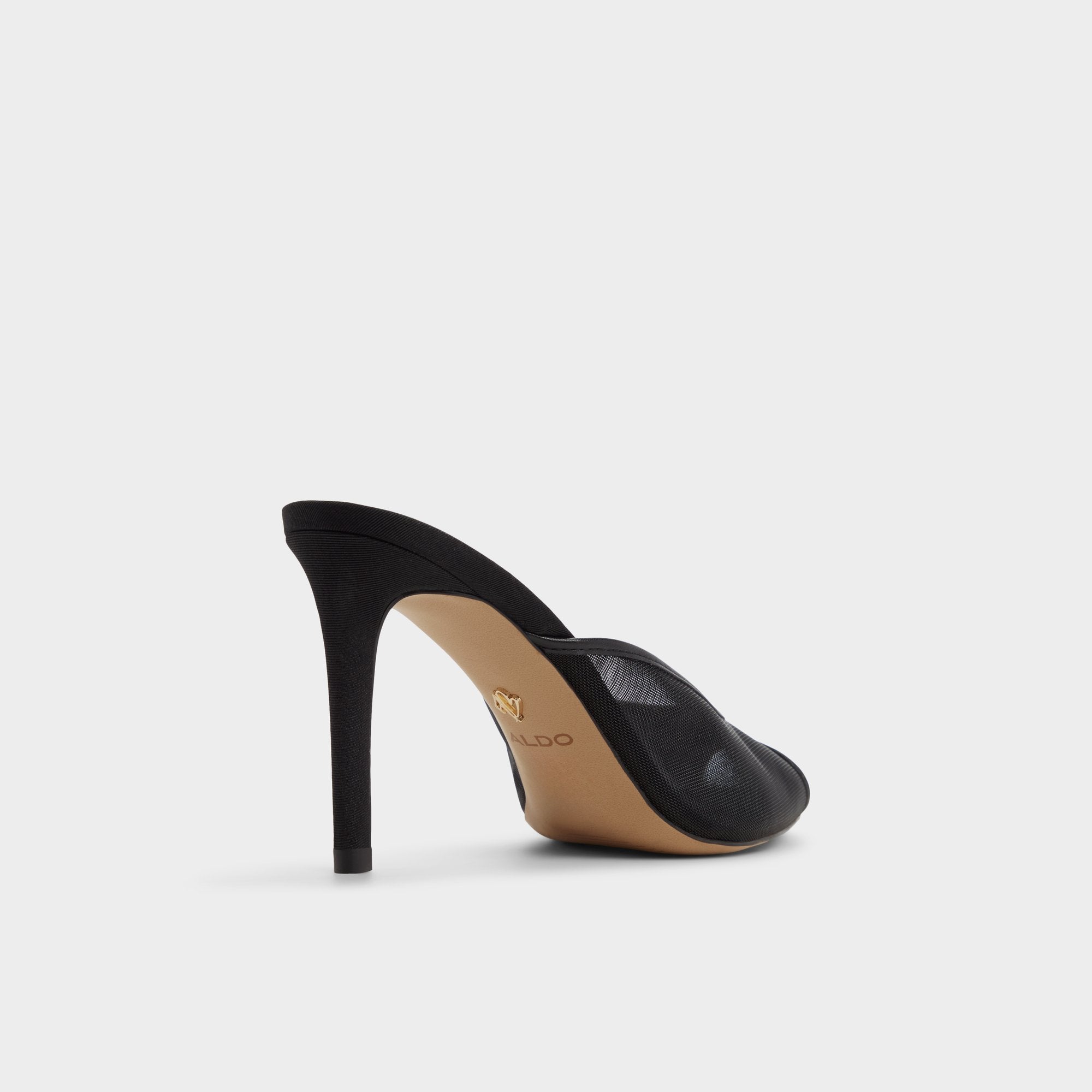 ALDO Elennah mules à talon noir mesh