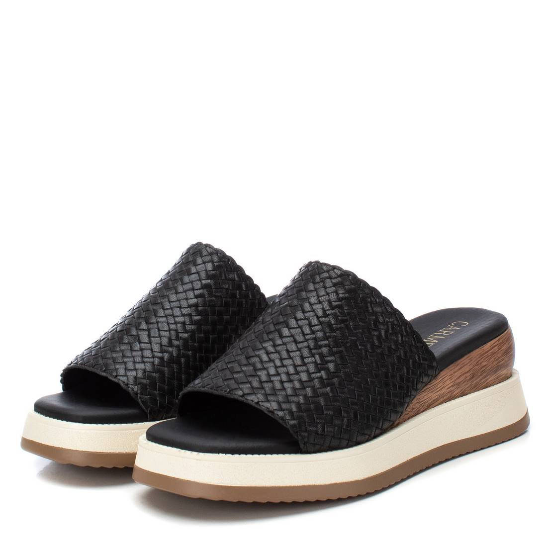 Carmela 16154702 sandales compensées cuir noir