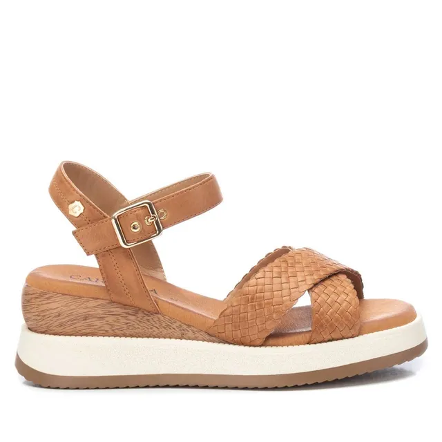Carmela 16139102 sandale femme cuir marron compensée