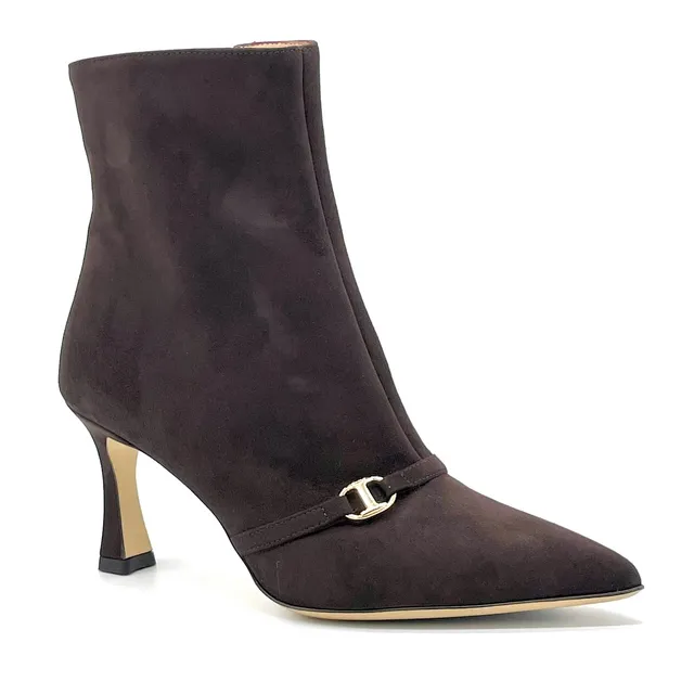 ELATA 56533 bottine daim marron talon 7,5 cm