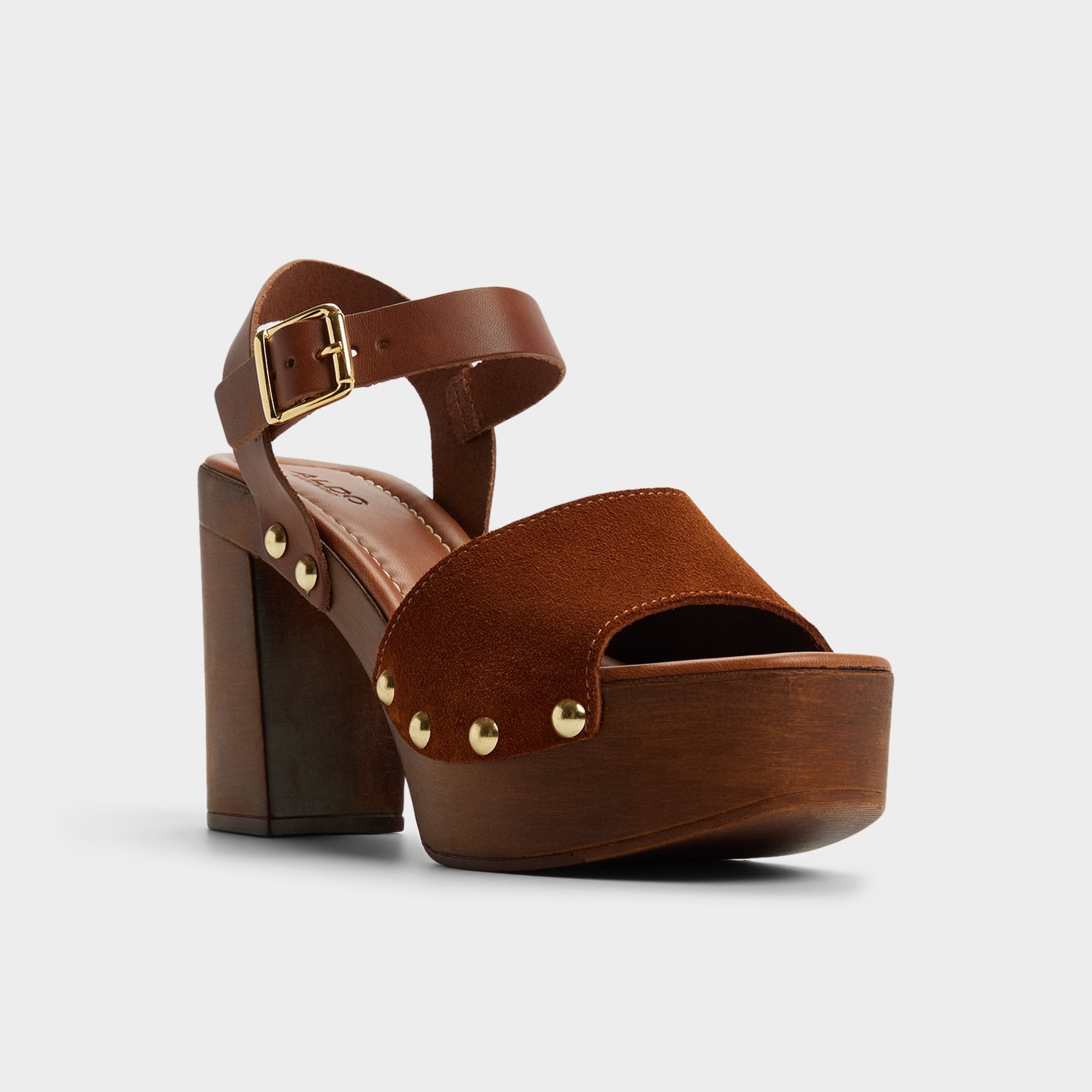 ALDO Niloria sandales bloc suède marron clouté