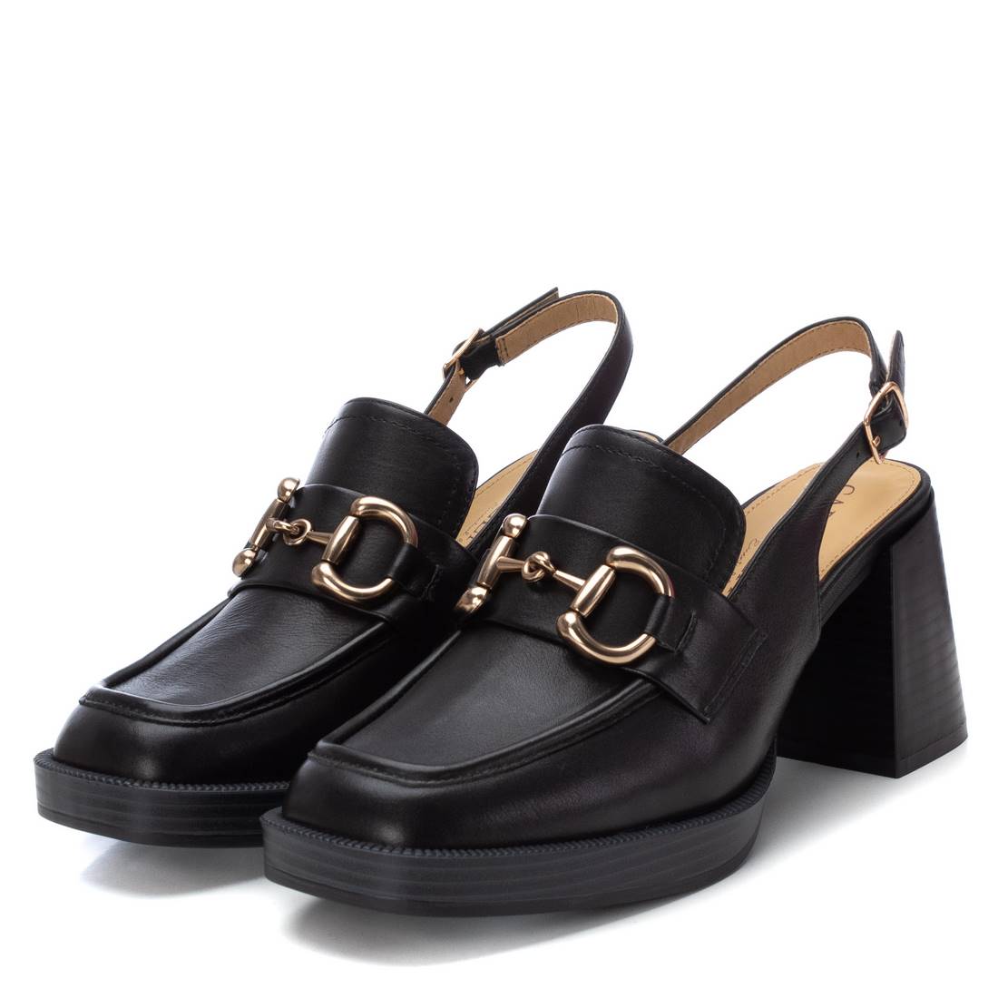 Carmela 16159504 mocassins cuir noir talon 8 cm