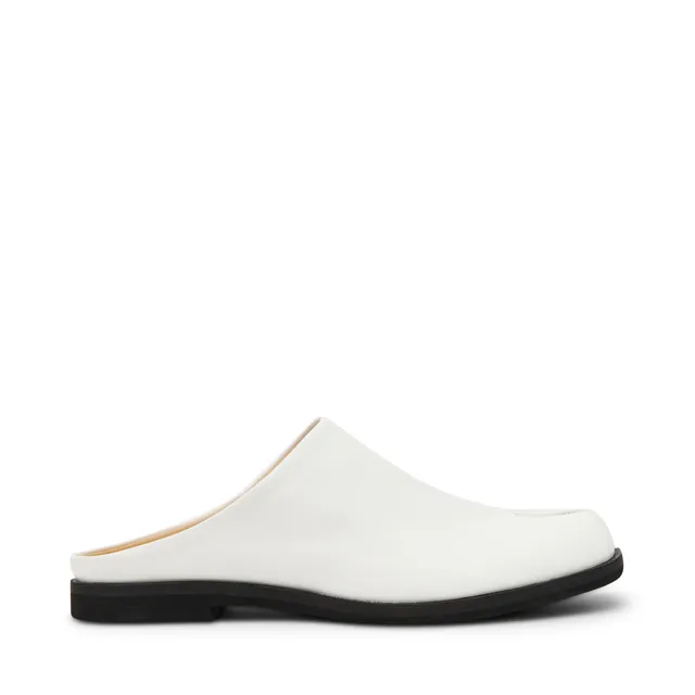 Steve Madden Tino ballerine cuir blanc bout ouvert
