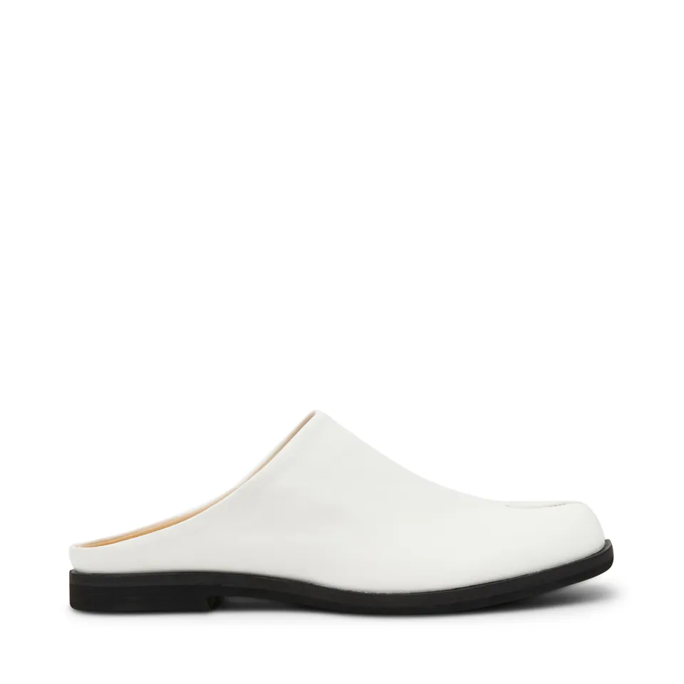 Steve Madden Tino ballerine cuir blanc bout ouvert