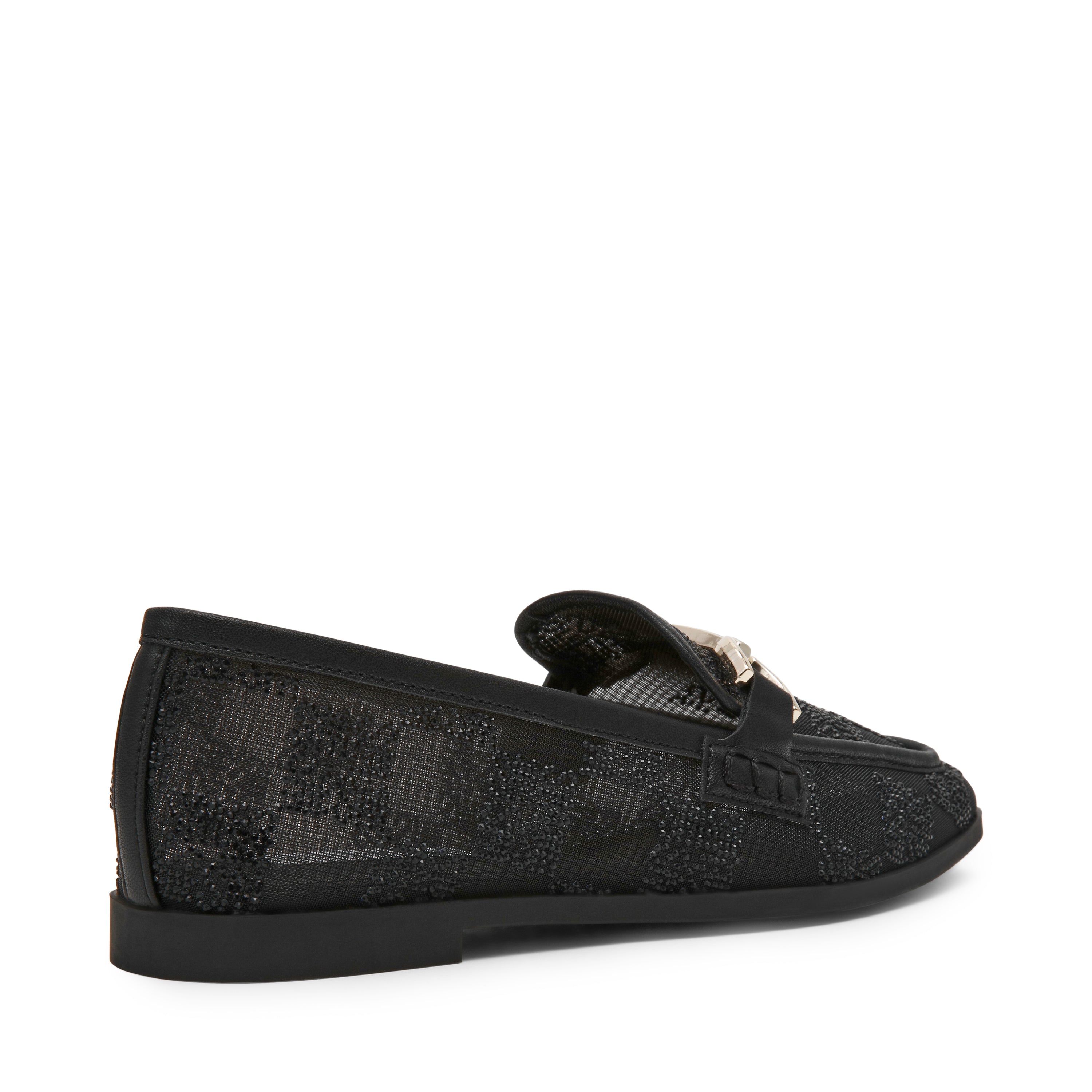 Steve Madden Cityhall mocassins noirs tissu doré