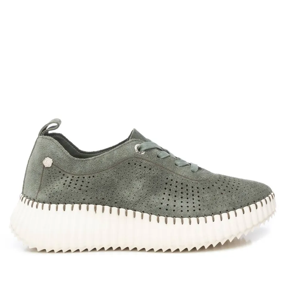 Carmela 16232504 mocassin cuir kaki ajouré 35-41