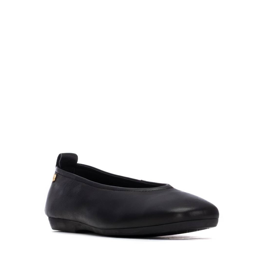 Carmela 16314009 ballerine cuir noir semelle coussinée
