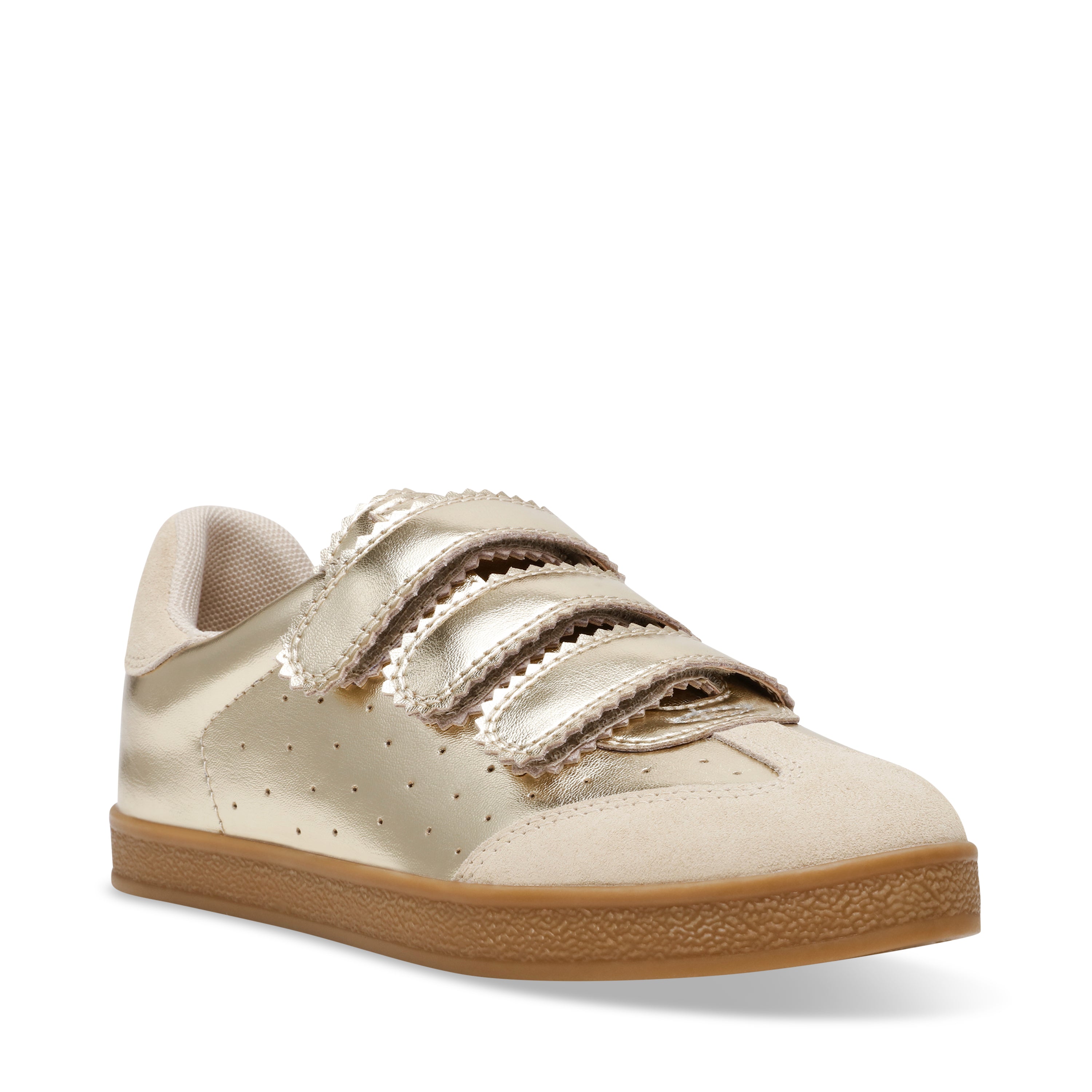 Steve Madden Daybreak baskets cuir doré scratch femme