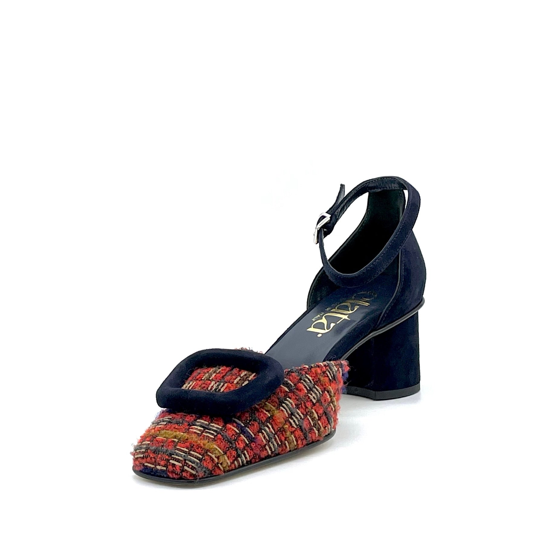 Elata 54520 escarpins d'orsay bouclé rouge talon 5,5 cm