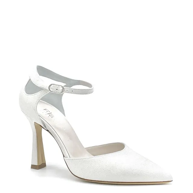 ELATA S2310 D'Orsay laminé blanc talon 9,5 cm