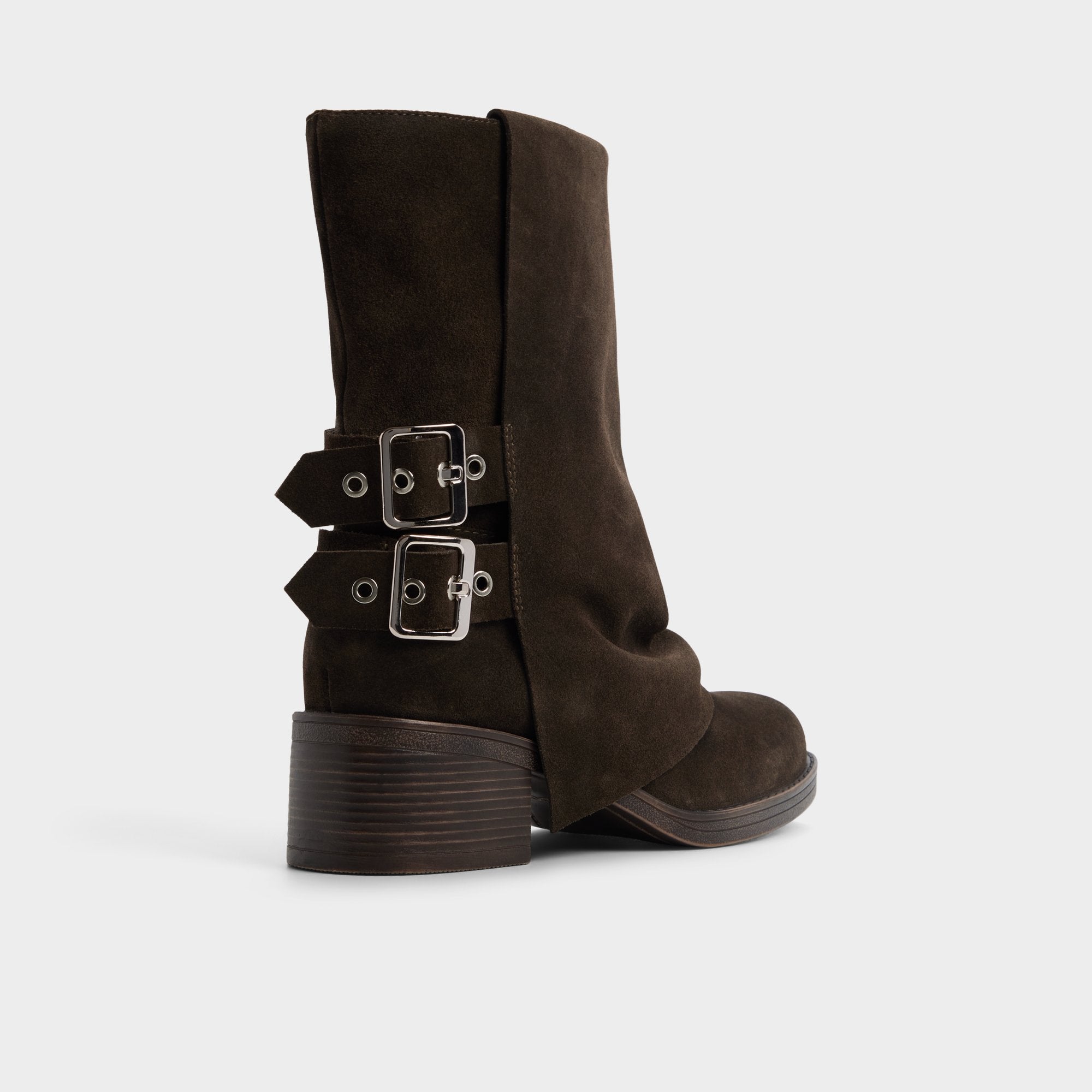 Aldo Bitse bottine suède boucle talon bloc