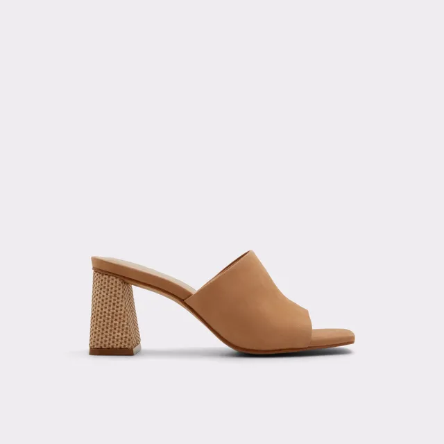 ALDO Harans mules marron talon bloc