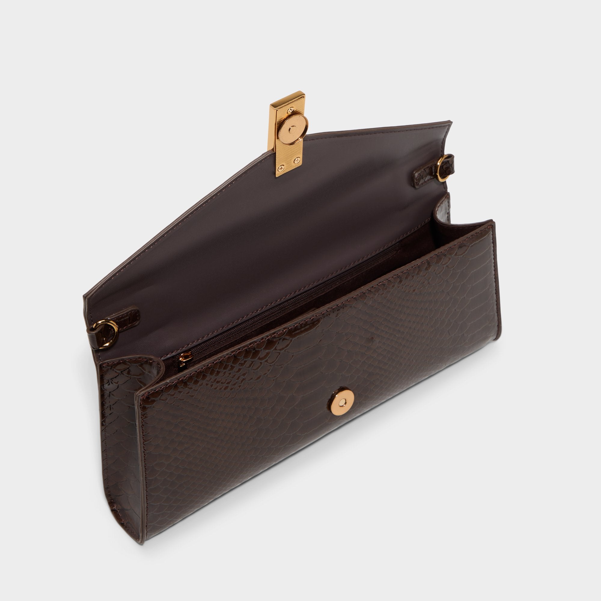 ALDO Alexzandraax pochette cuir marron animal