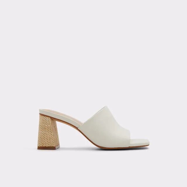 ALDO Harans mules talon femme blanc