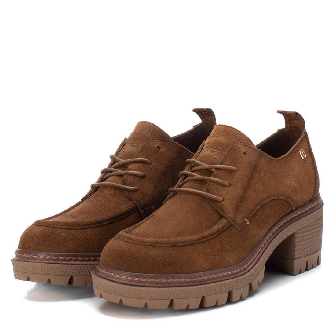 Carmela 16113303 derby cuir marron talon 7 cm