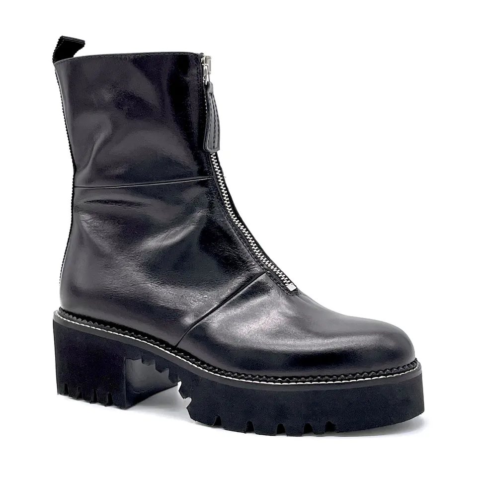 Elata 51533 bottines cuir noir talon 5,5 cm