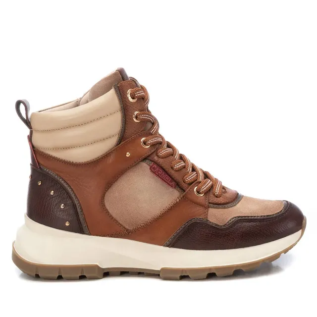 Carmela 16182903 bottines cuir marron plates
