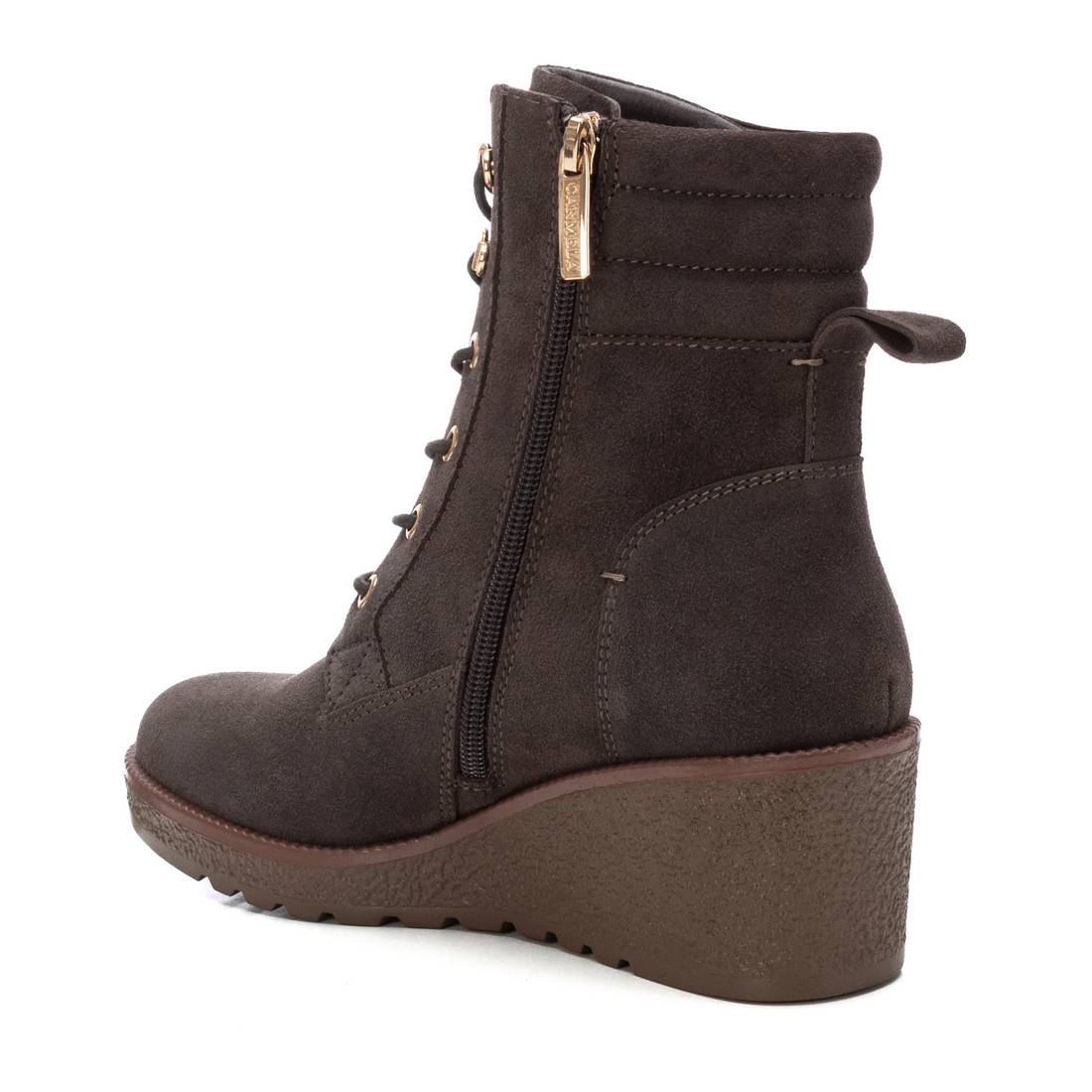 Carmela 16192105 boots femme gris cuir compensé 7 cm