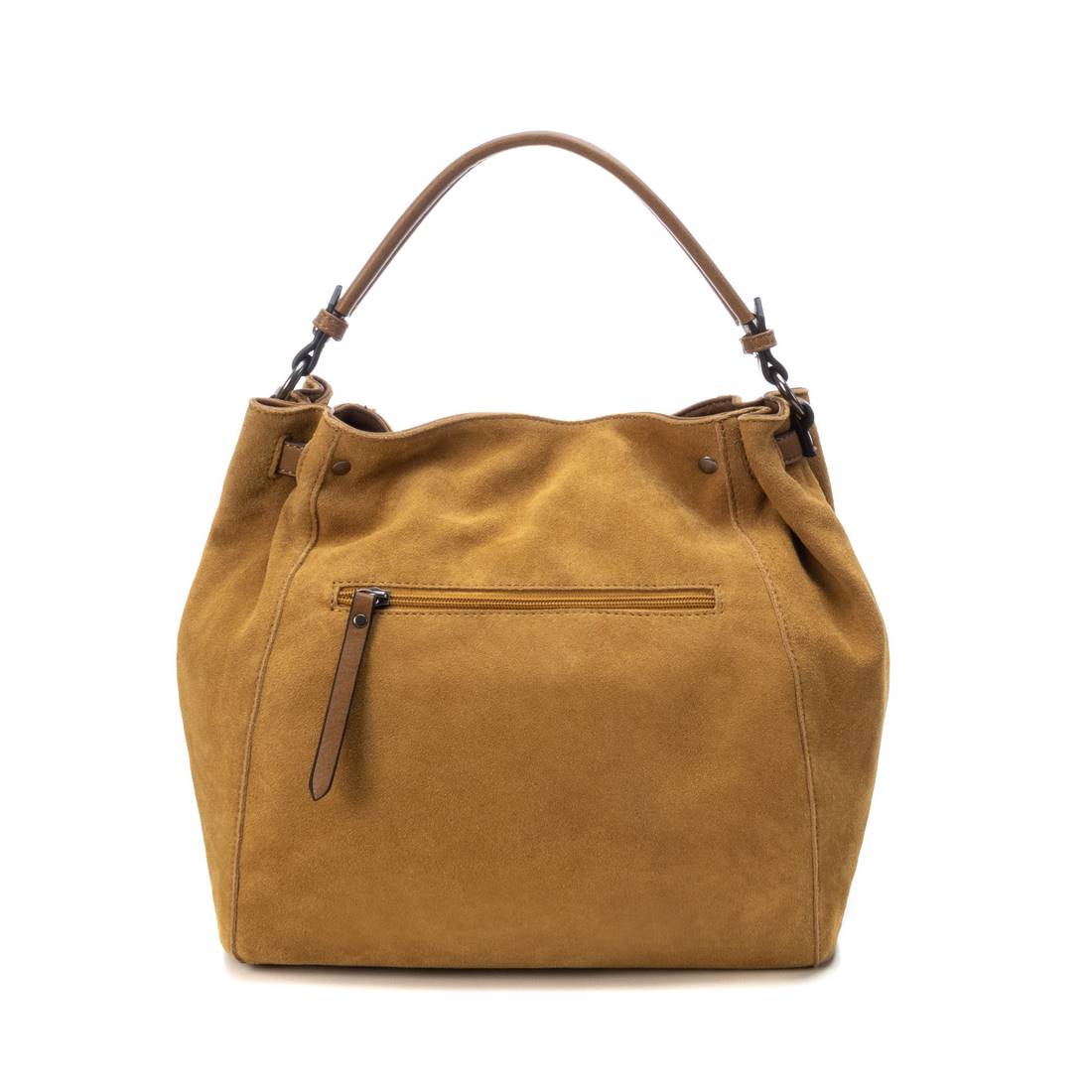 Carmela 18600205 sac bandoulière jaune daim tressé