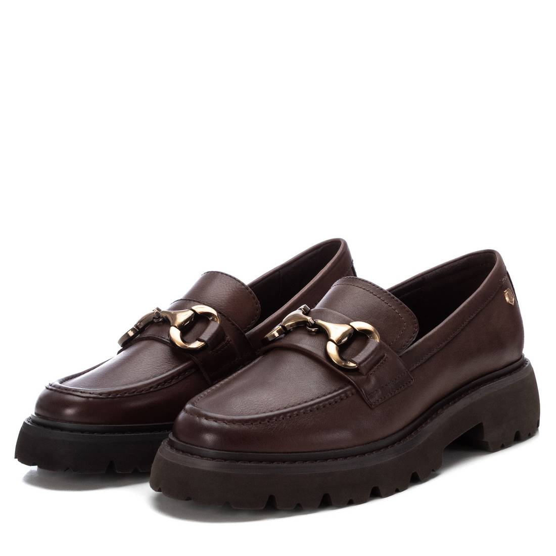 Carmela 16187202 mocassin femme marron cuir semelle épaisse