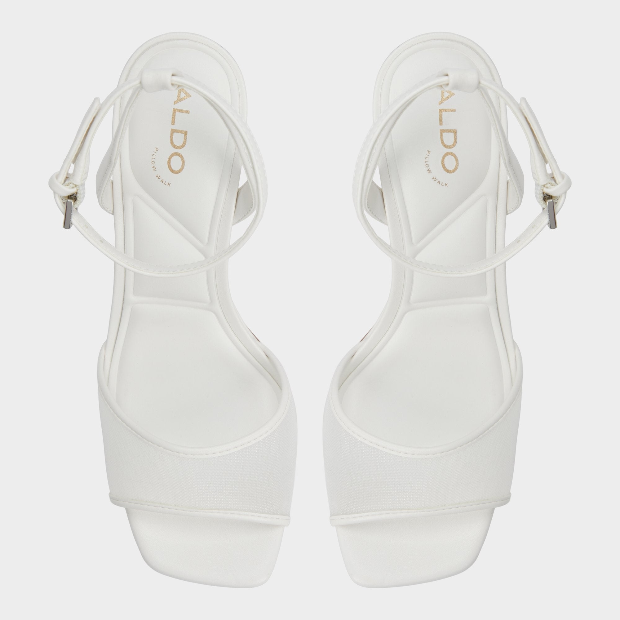 ALDO Chicglimmer sandales talon bloc blanc