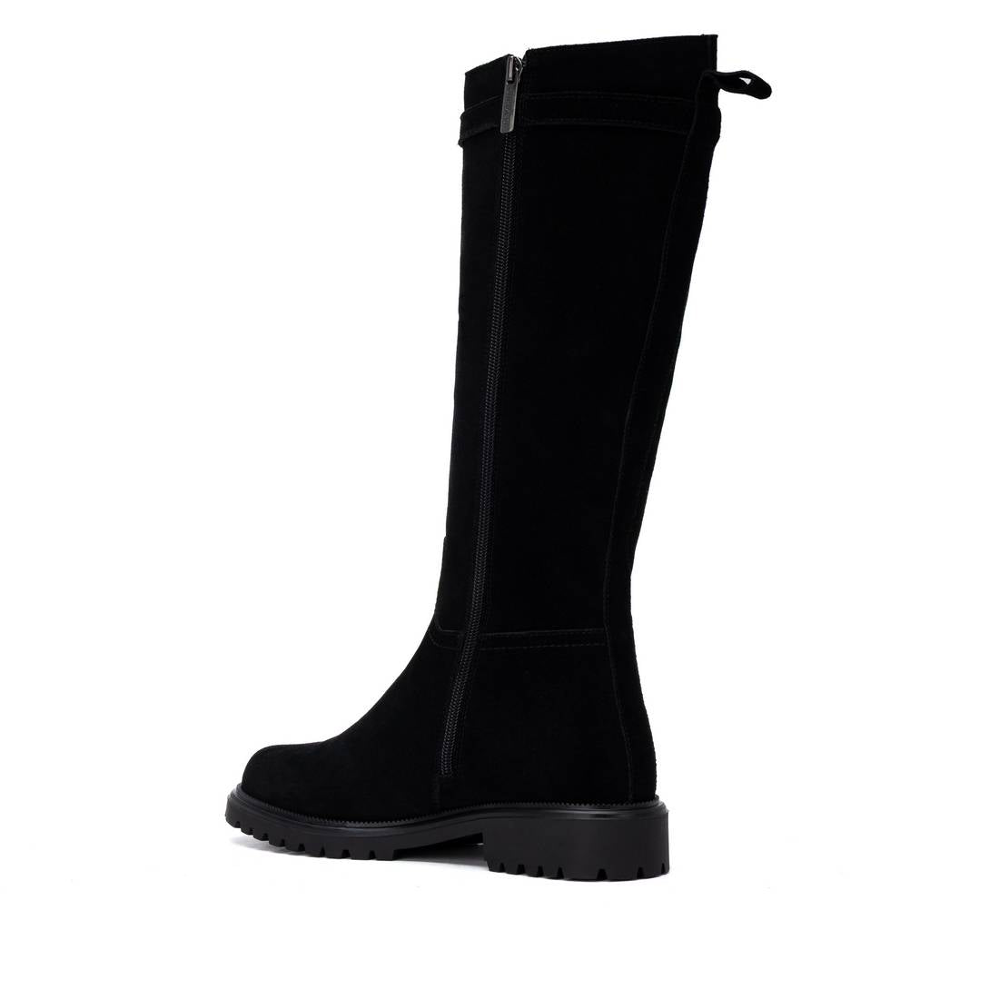 Carmela 16426501 botte femme noire cuir plate zip