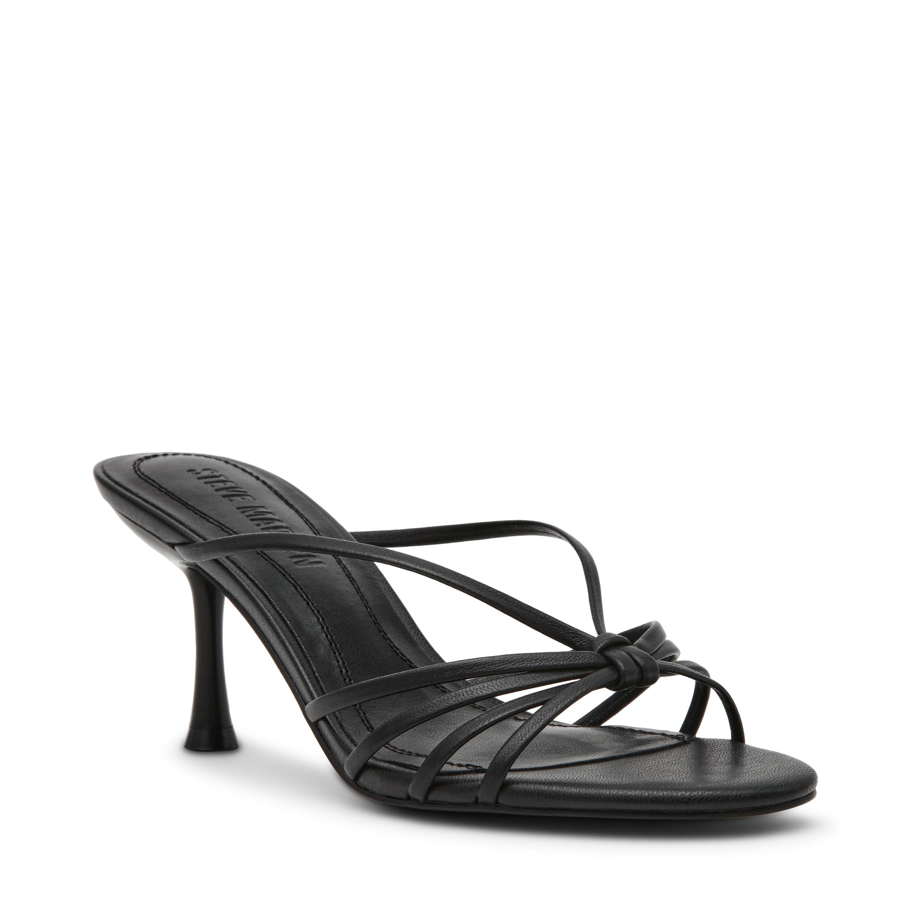 Steve Madden Edna sandales cuir noir talon 8 cm