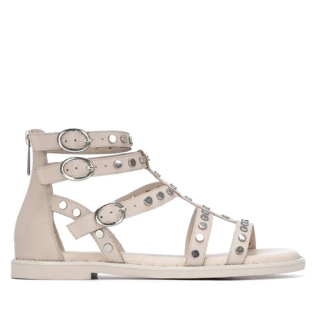 Carmela 16316302 sandale plate cuir blanc