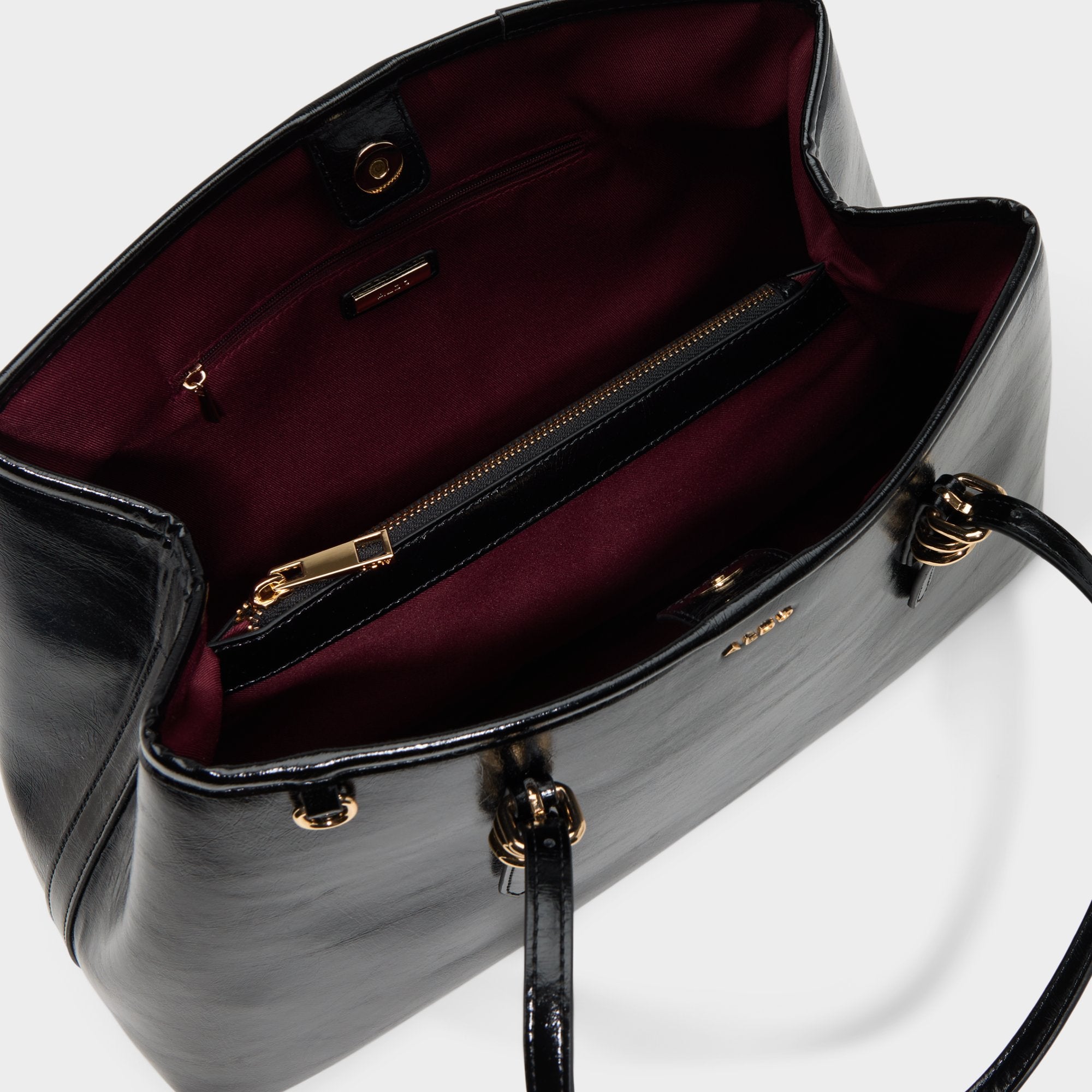 ALDO Isedriaa sac cabas noir verni bureau