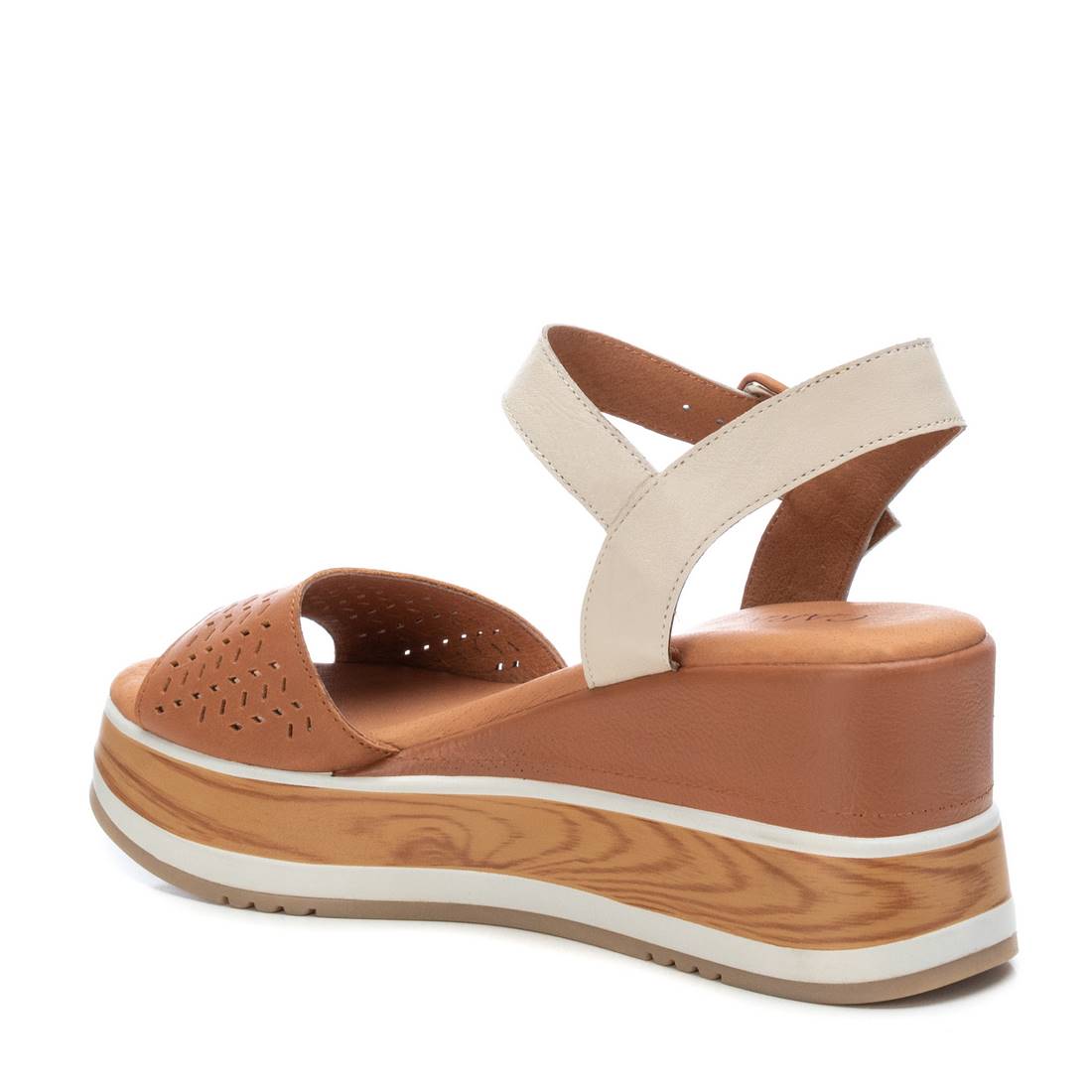 Carmela 16053102 sandales cuir marron compensées 8 cm