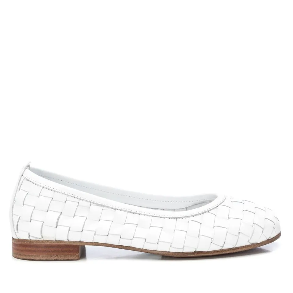 Carmela 16166202 ballerine femme blanche cuir tressée